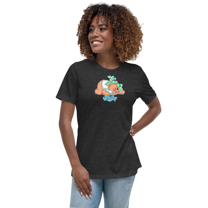 Bear Smoking Bong - Krippies 420 Art T-Shirt